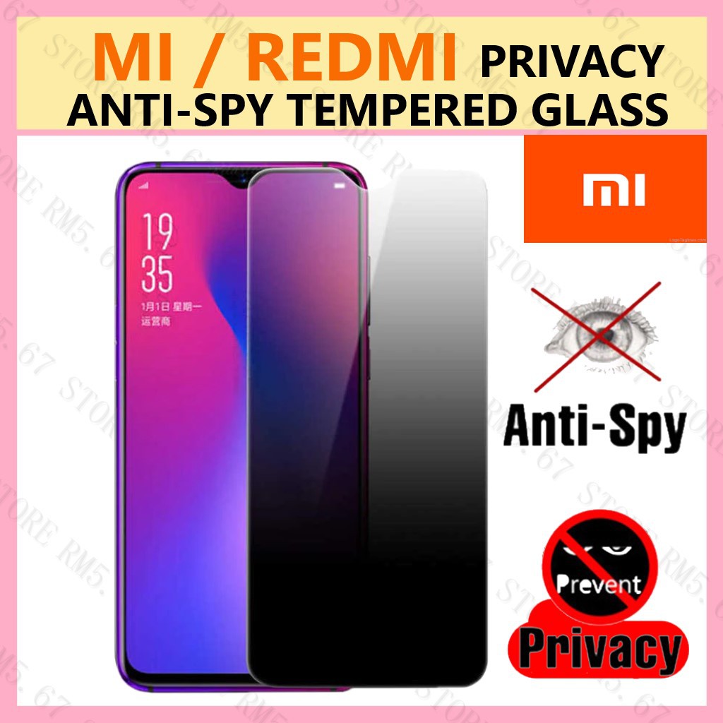 9h Privacy Anti Spy Redmi 9t 9a 9c 8a Note 9s 9 Pro Note 7 8 Pro Poco X3 F2 Pro M3 F1 Tempered 9705