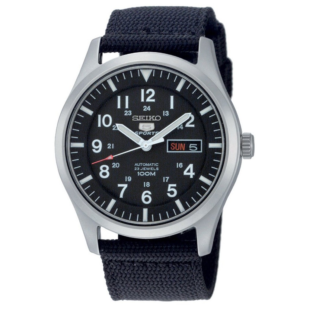seiko automatic 23 jewels black