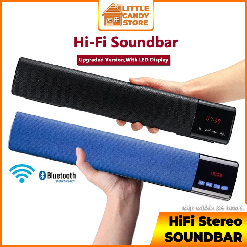 Wireless Bluetooth Sound Bar Speaker B28S LED Light With FM Radio/USB/AUX/TF For Desktop/Laptop/PC/Smart TV Phone/Gaming