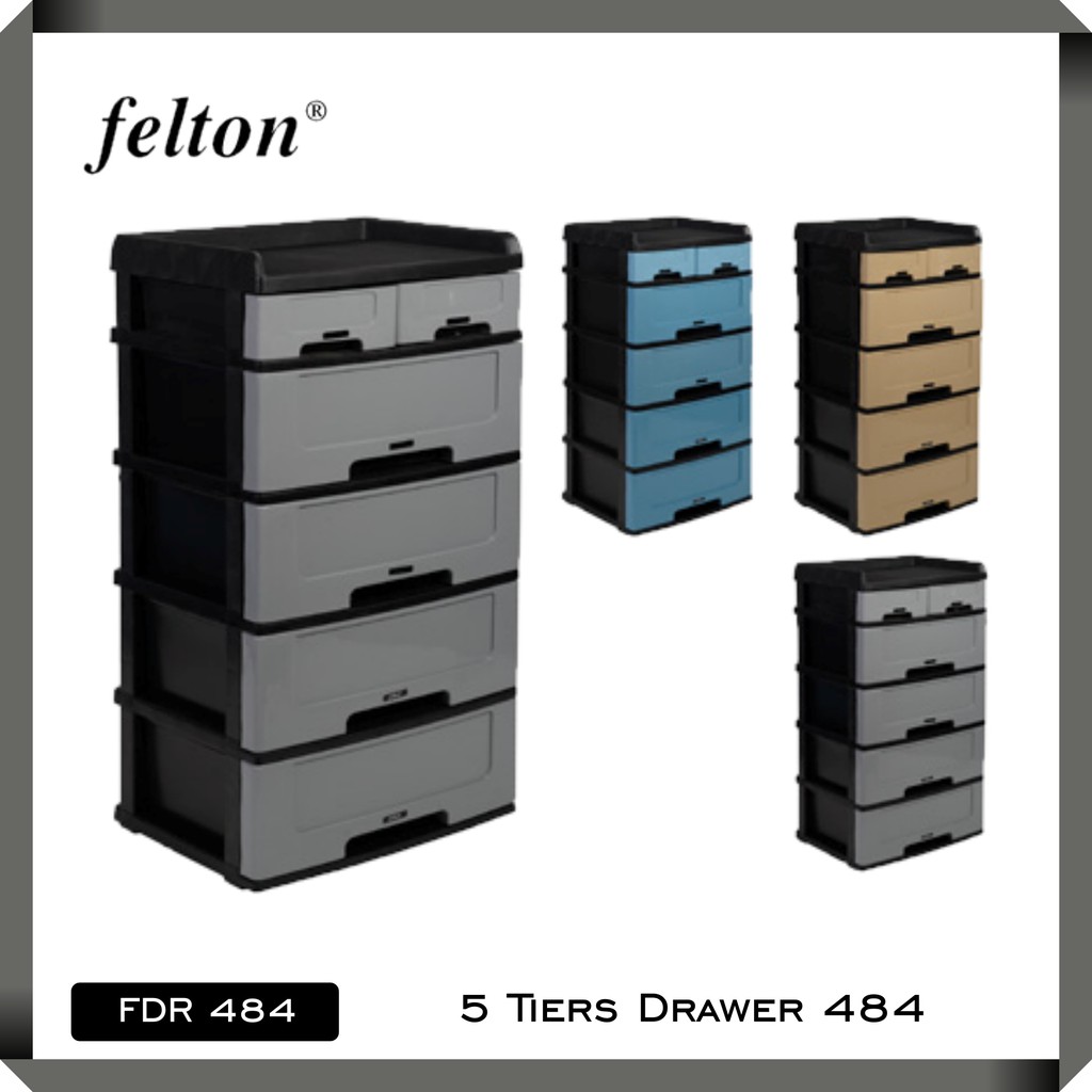 Felton 5 Tiers Fdr 484 Drawer Clothes Storage Clothes Cabinet