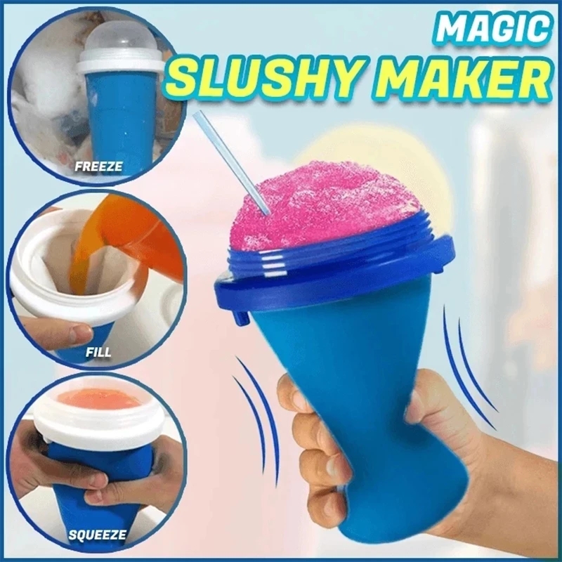 Household Ice Crusher AIHOME Slush Maker Cup,Magic Quick Frozen Smoothies Cup DIY Slushie Maker Cup 