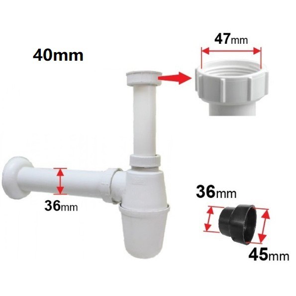 Sink Waste Basin & Bathroom Sink Waste PVC Bottle Trap 32mm 40mm Shopee Malaysia