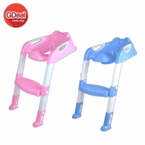 GDeal Baby Potty Toilet Safety Chair Ladder Infant Toilet Non-slip Folding Seat
