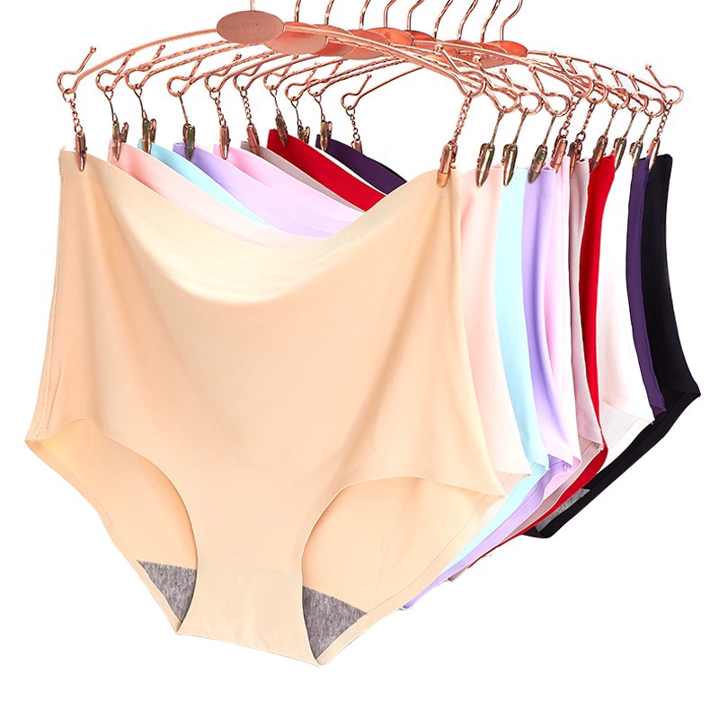 Seamless Ice Silk Panties Ladies High Waist Underwear Panty For Women Plus Size Shopee Malaysia