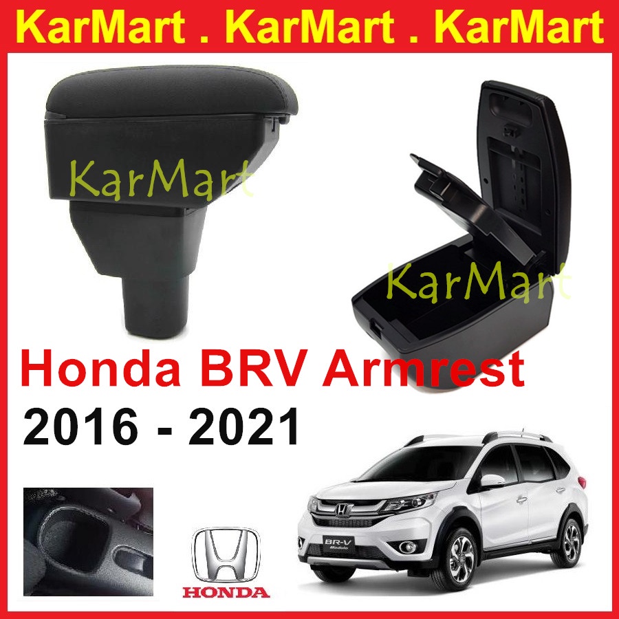 Honda BRV BRV PVC Adjustable Arm Rest Armrest Console Black Leather 4