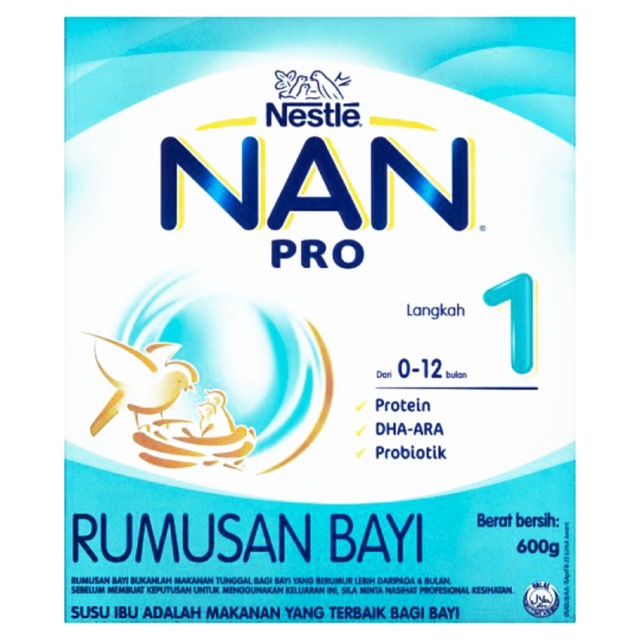 susu formula nestle nan pro 1 600g 