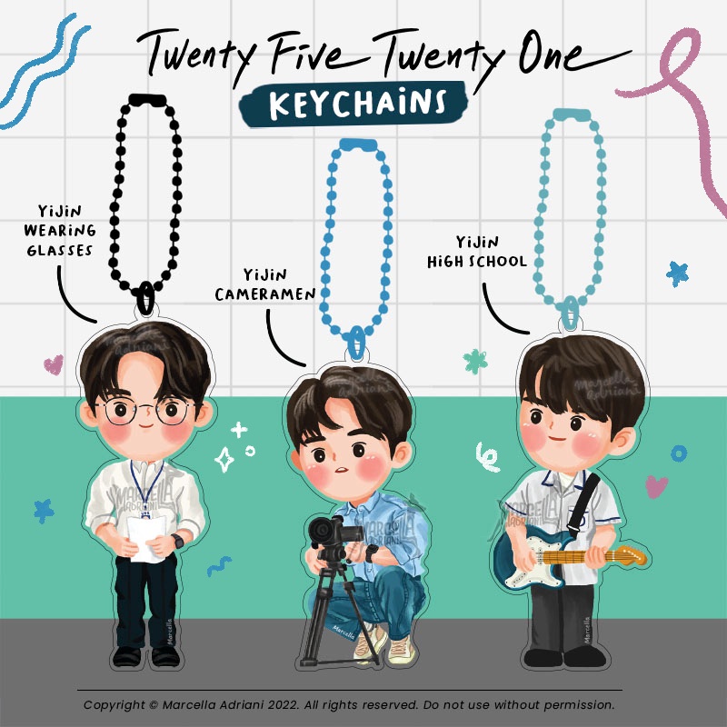 GANTUNGAN Twenty Five Twenty One 2521 Merch Keychain Notebook Pin Button Nam Joo Hyuk Kim Tae Ri Keychain Yijin Heedo Kdrama Notebook