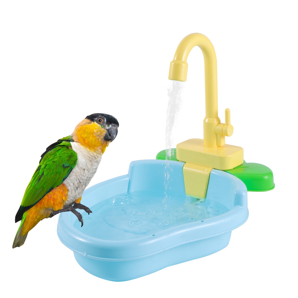 Parrot Automatic Shower Pet Bird Bath Cage Basin Parrot Bath Basin Parrot Shower Bowl Birds Accessories Parrot Toy Bird Bathtub