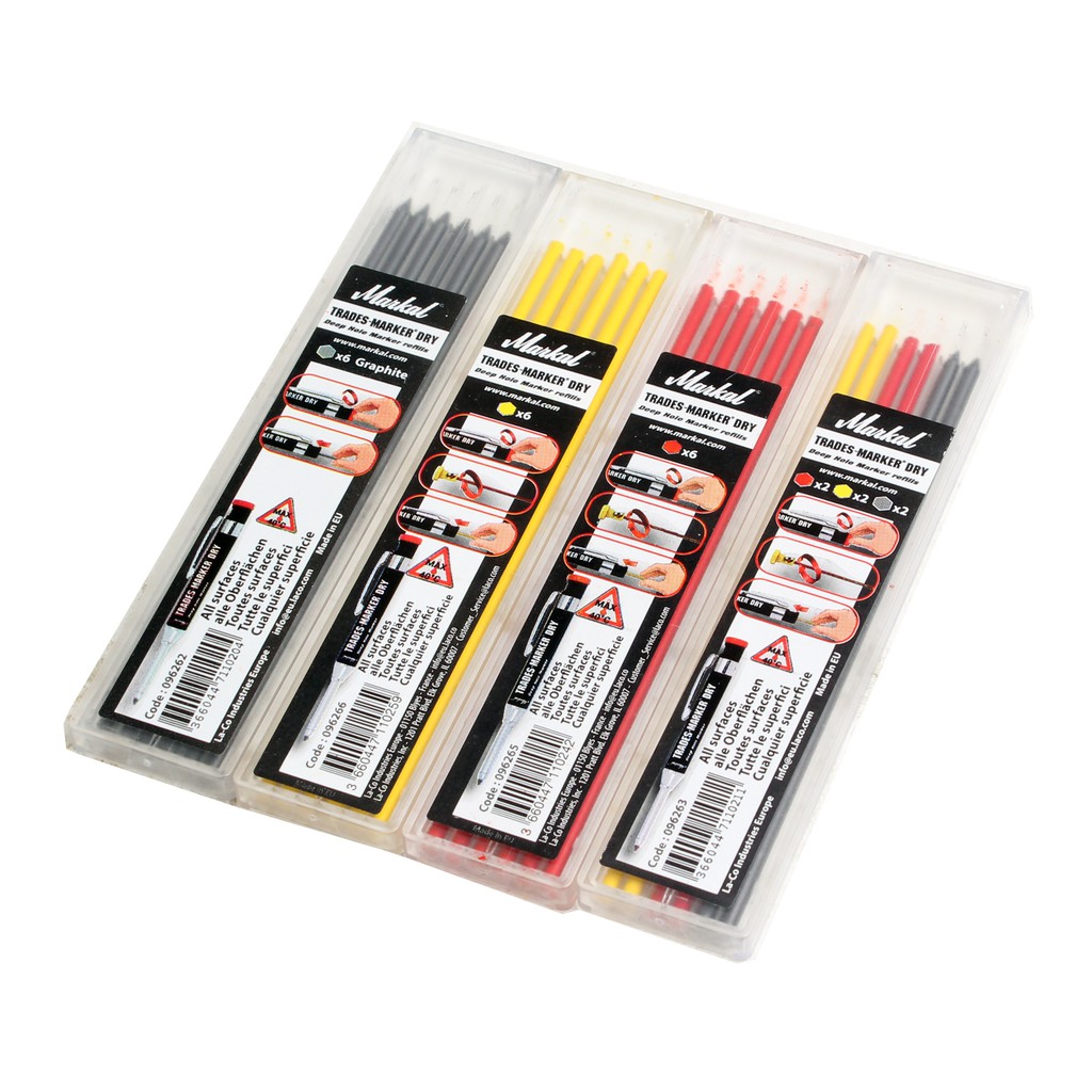 Markal Trades Marker Deep Hole Maker Mechanical Pencil Type Colour Refills 