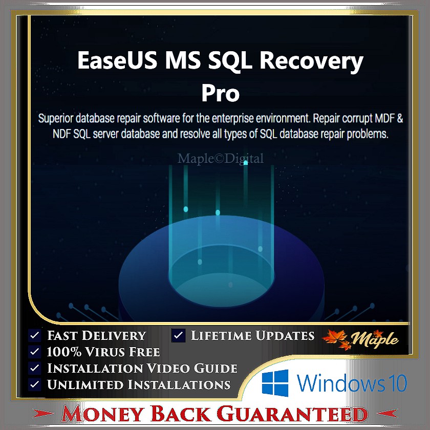 EaseUS MS SQL Recovery Pro 10.2.0.0 100% Working For Windows 10 | Shopee  Malaysia