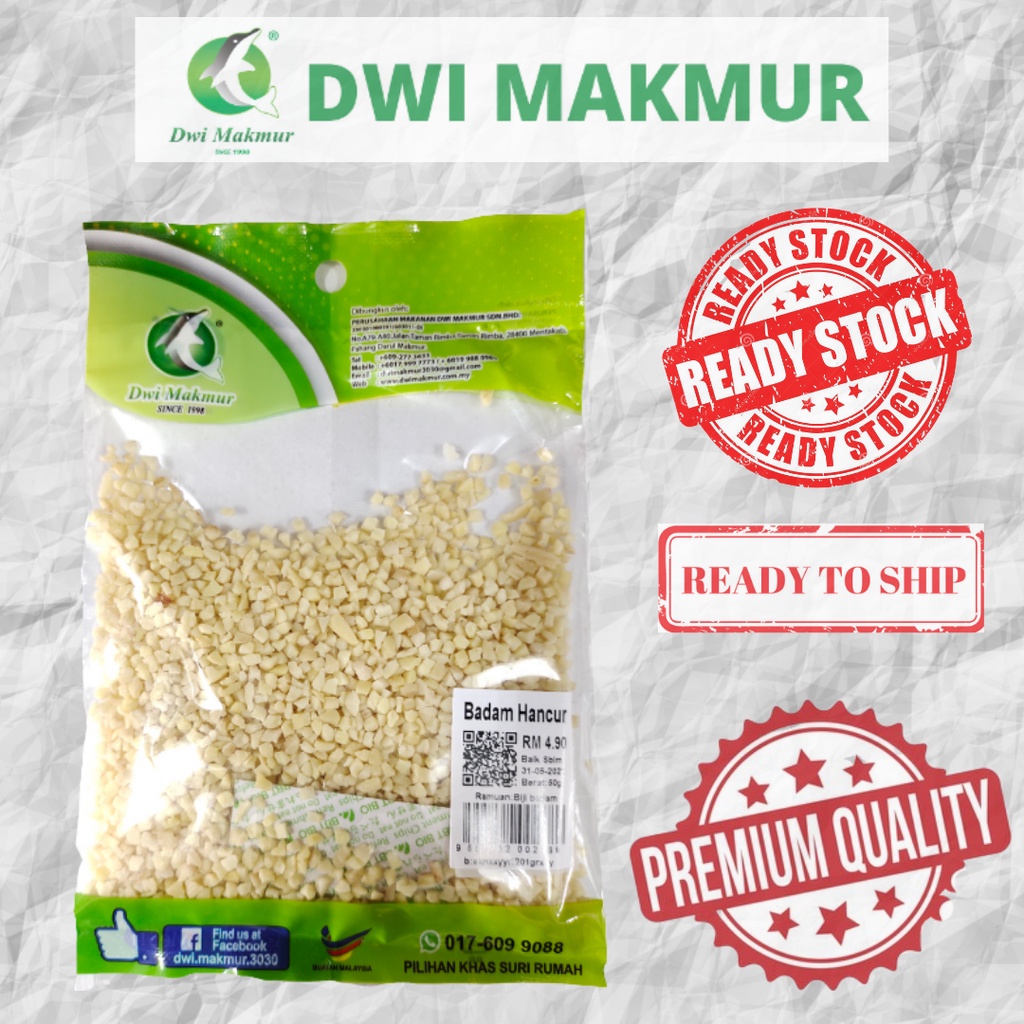 Badam Hancur Almonds Flakes Dwi Makmur Shopee Malaysia