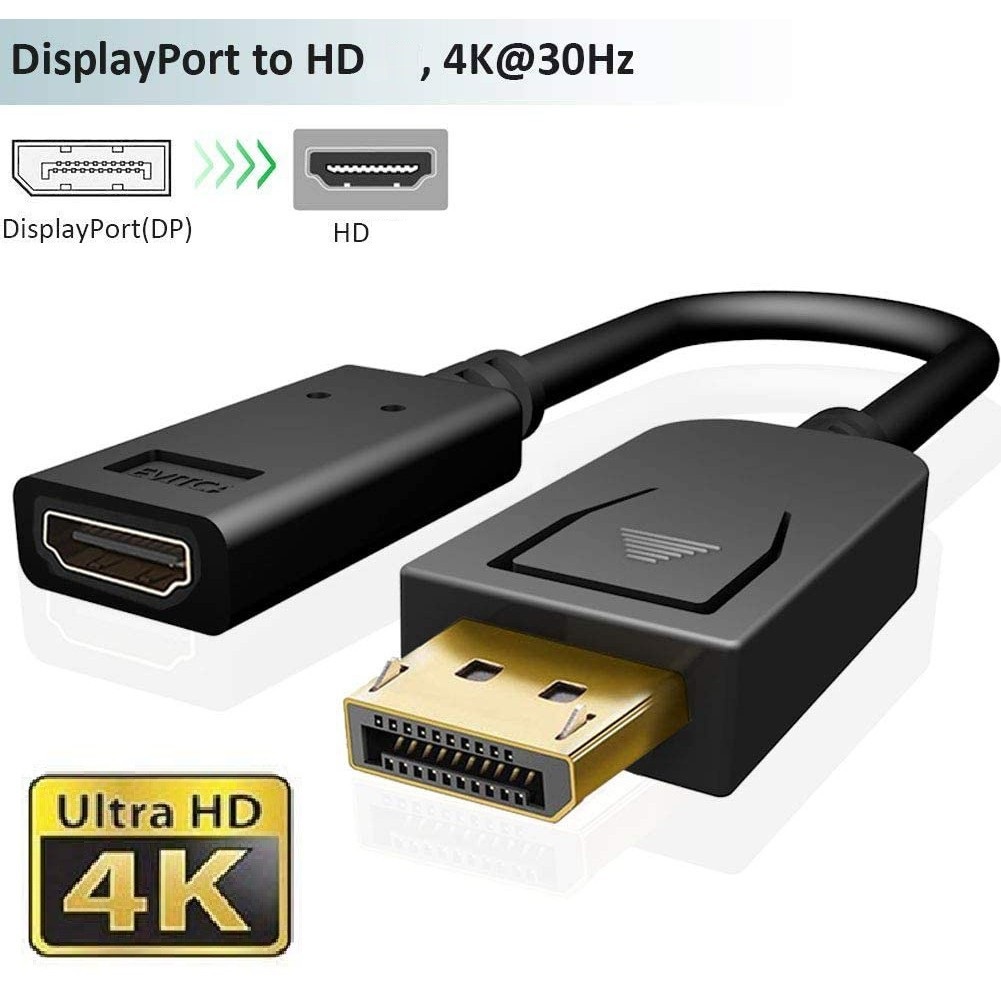 DisplayPort To HDMI Feet GoldPlated Cable, Avacon Display Port To HDMI Adapter Male To Male
