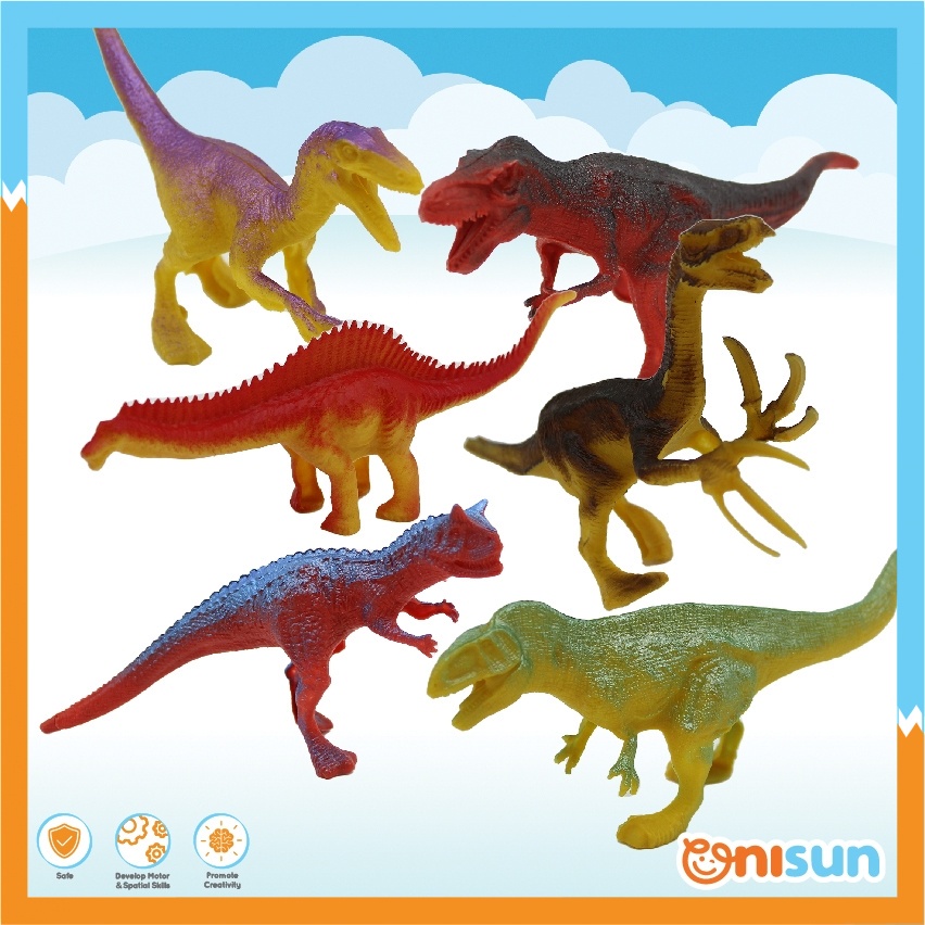 6Pcs Plastic Simulated Dinosaur Figure Toy 5