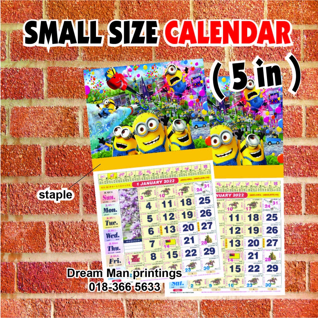 own-design-1pc-small-wall-calendar-2022-own-calendar-shopee-malaysia