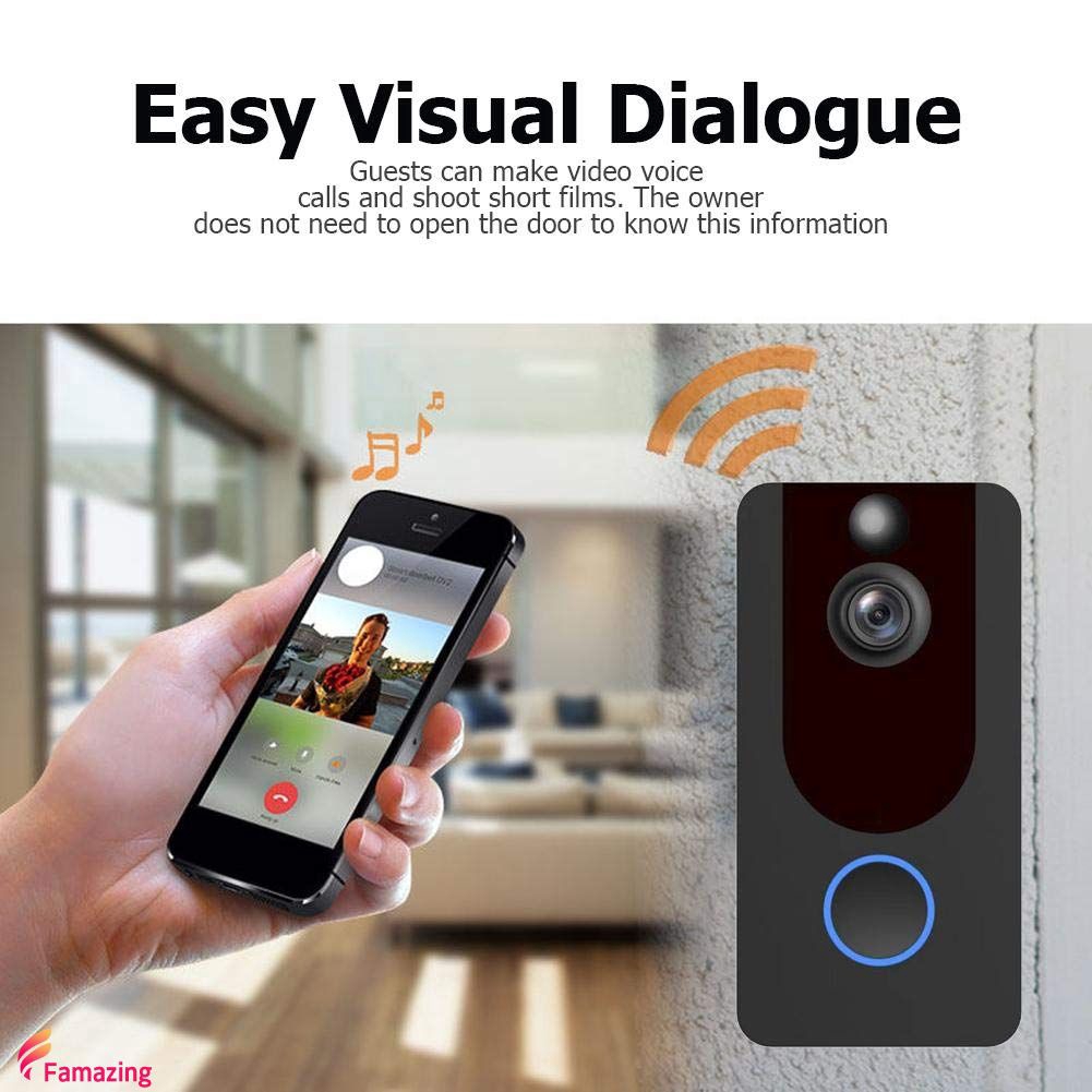 V7 Video Doorbell Camera Wireless Door Phone Intercom Remote