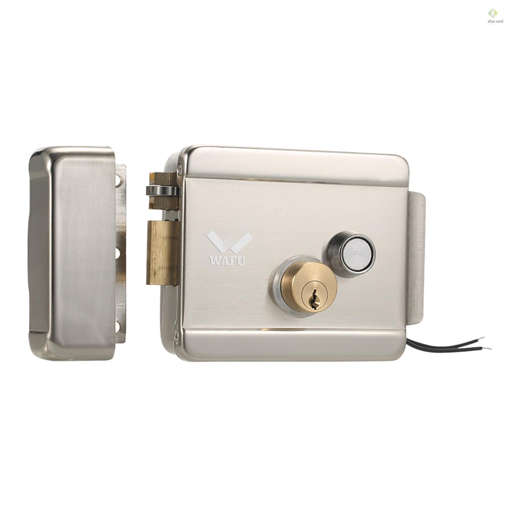 {Doc}WAFU Smart Electric Gate Door Lock Secure Electric Metallic Lock Electronic Door Lock Door Access Control for Home Office Apartment Warehouse