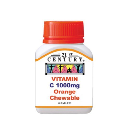 21ST VITAMIN C 1000MG ORANGE CHEWABLE 60'S (EXP 10/2023)