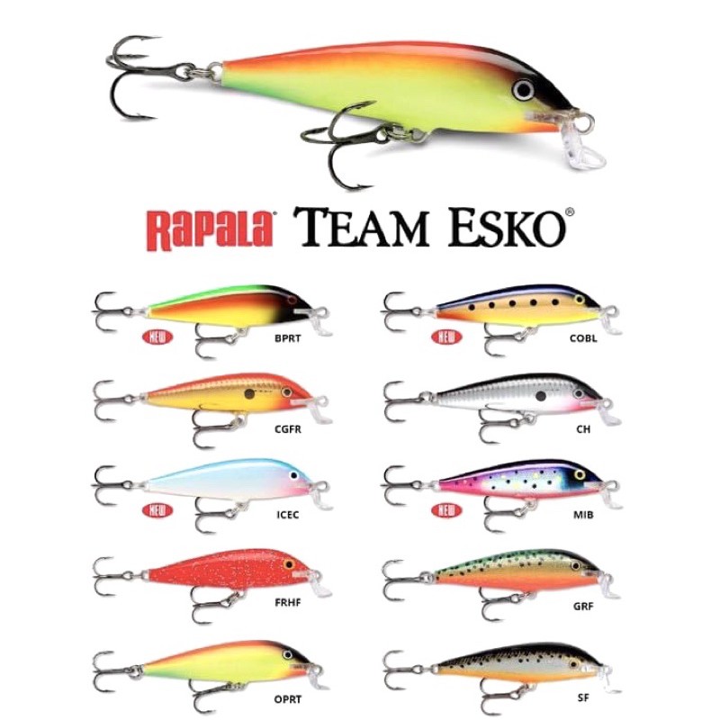Rapala Team Esko TE 7 Shallow Fishing Lure FRHF Red Hologram Flake! 
