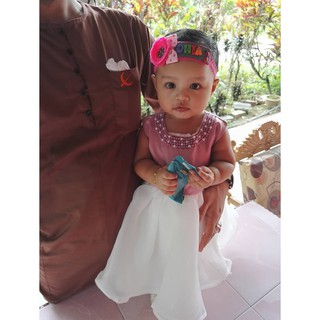 Baby Dinner Gaun Flower Girl Dresses XCR Belacan Pink Baby Dinner Gaun Flower Girl Dresses XCR Belacan Pink