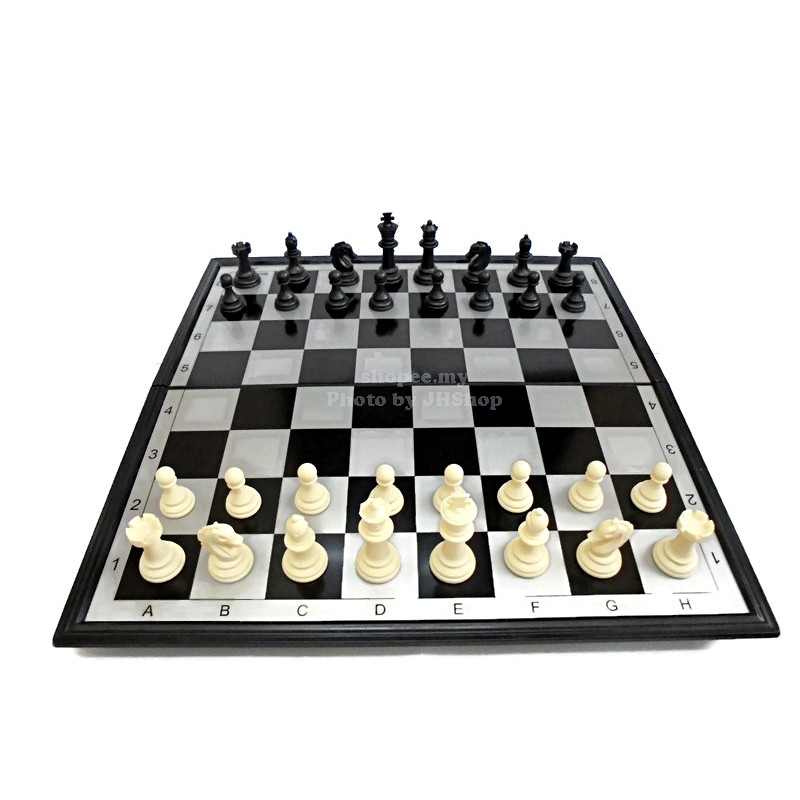 Chess ( Folding Magnetic Board ) Black & White Large Size | Shopee Malaysia