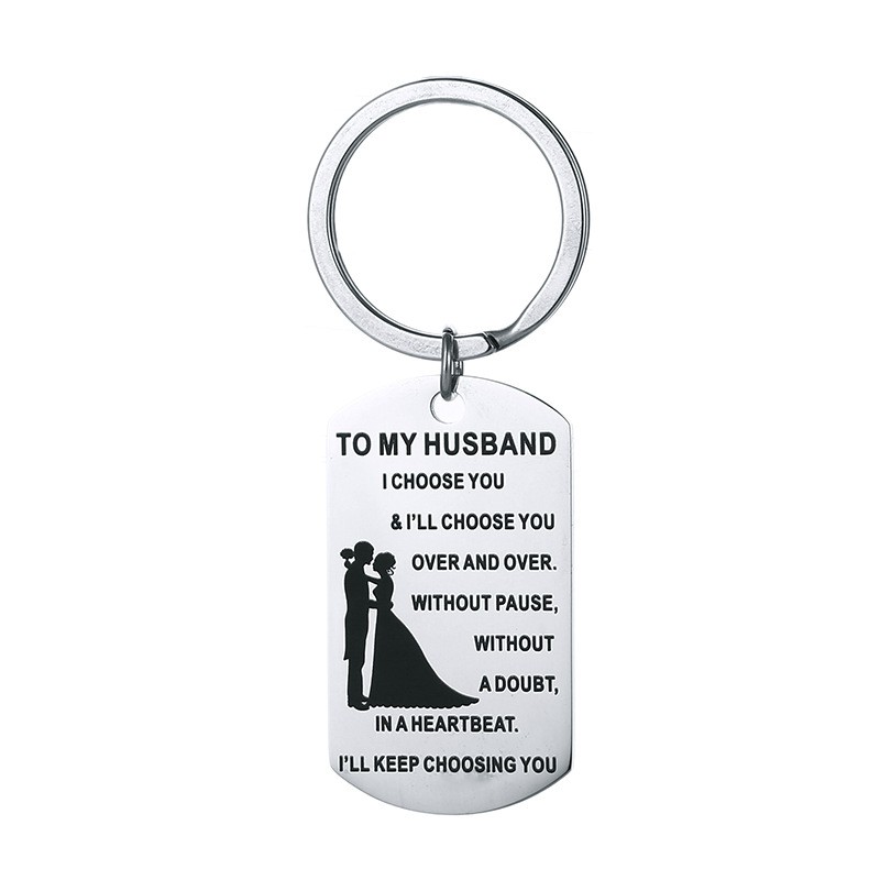 to my husband keychain