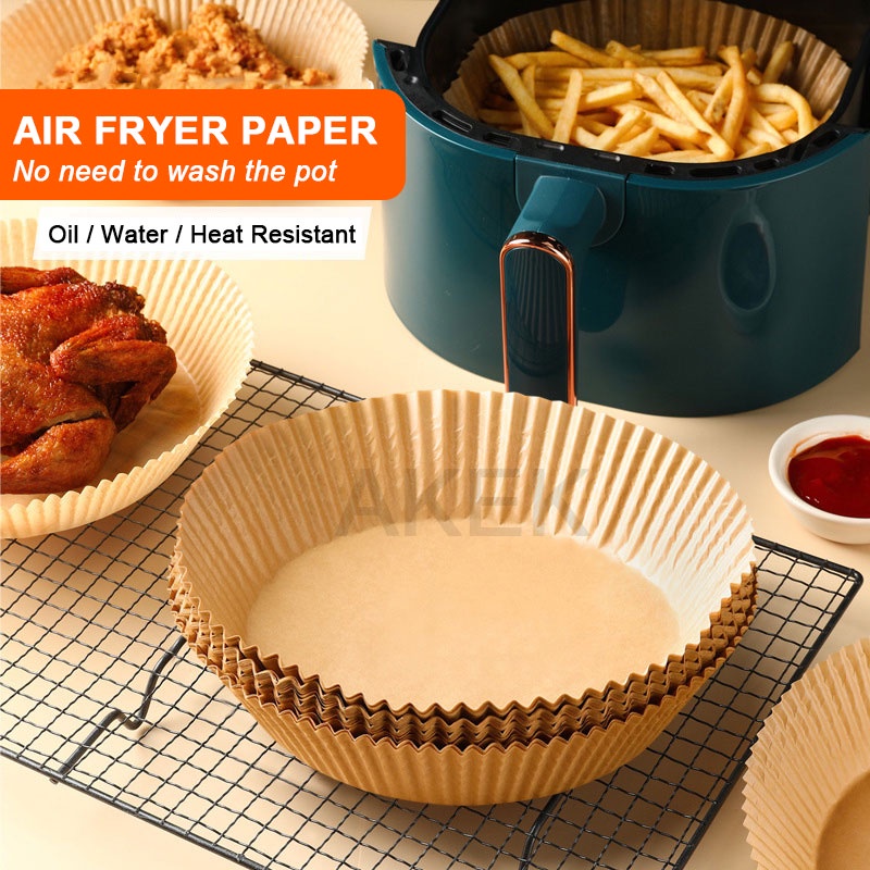 100pcs-20cm-air-fryer-disposable-baking-papers-non-stick-steamer-round