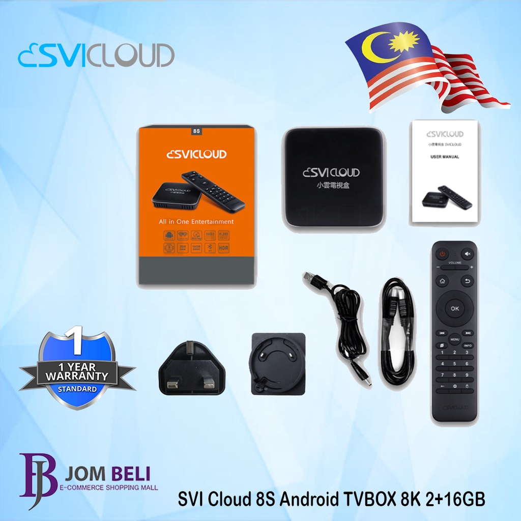 Fast Shipping Svi Cloud 8s 8k Android Box Android Tv Malaysia 1 Year Warranty 2gb Ram 16gb Rom Shopee Malaysia