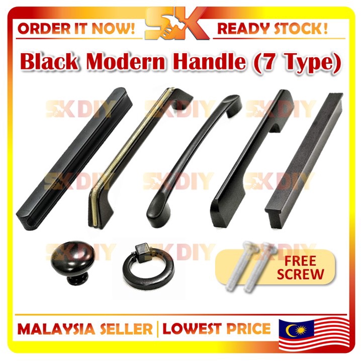 SKDIY NEW BLACK HANDLE SERIES!!! European Style Modern Drawer Cabinet Door Handle Furniture Handle for Drawer Cupboard