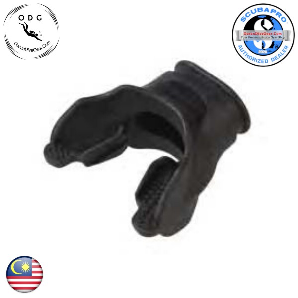 SCUBAPRO Mouthpiece Silicone Material and tie strap w/Pkg Black