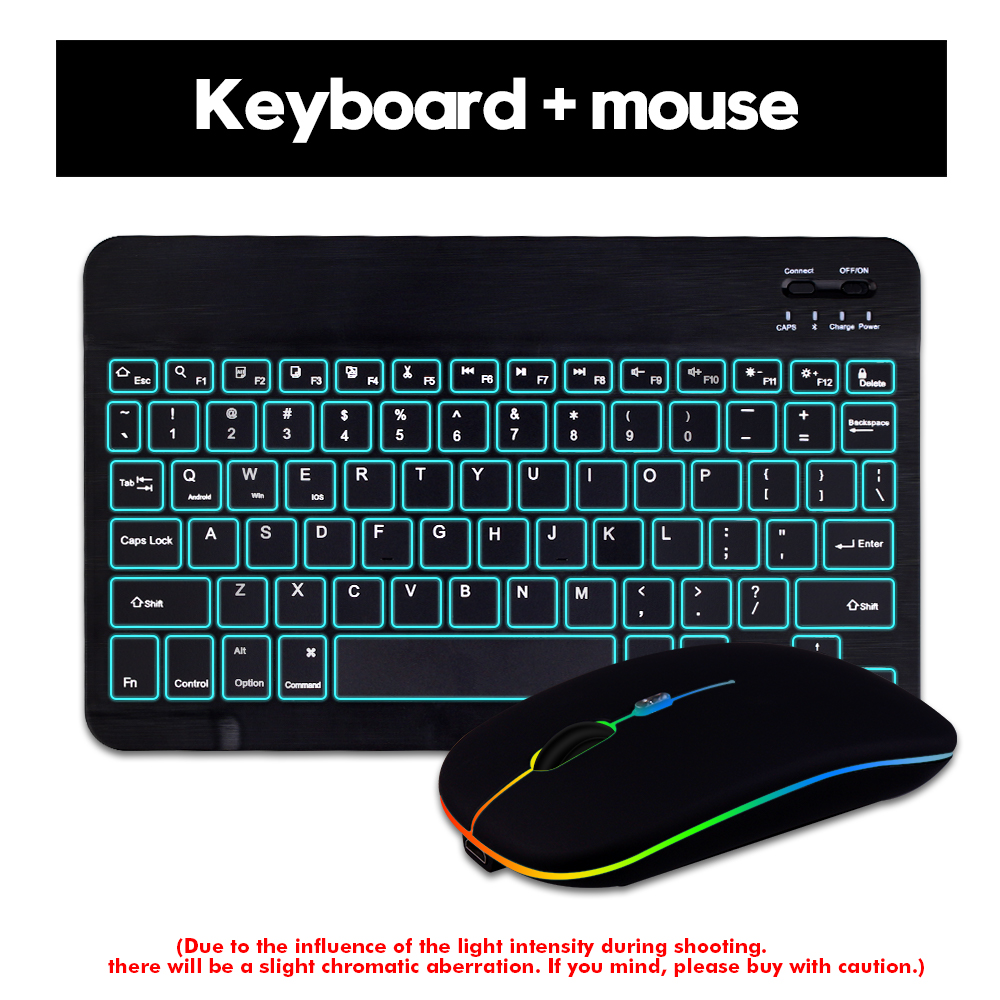 GOOJODOQ Silent mouse and keyboard with brightness, suitable for i