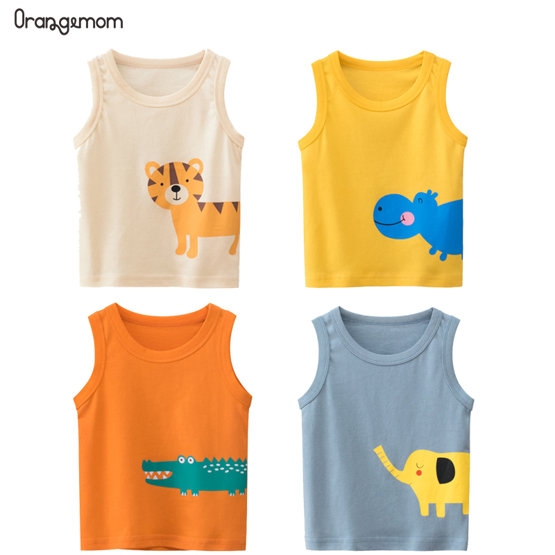 Orangemom Kids Boys Sleeveless Tshirts Cartoon Cotton Baby Boys Vests