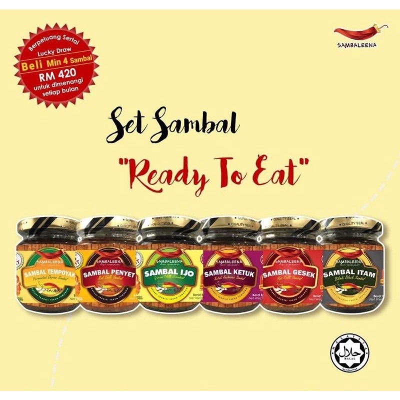 Sambal Ijo Ketuk Penyet Tempoyak Bilis 180g Shopee Malaysia