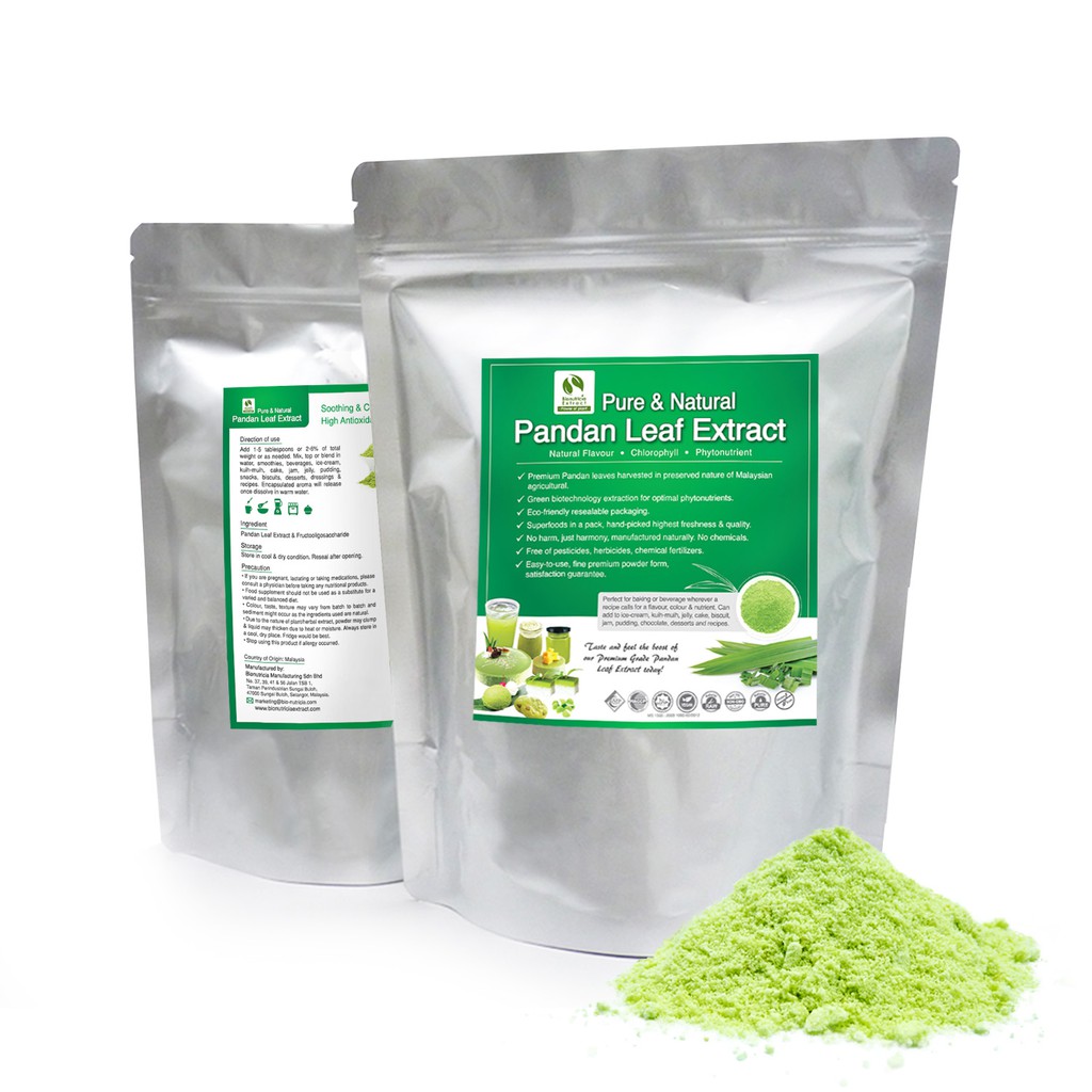 Natural Pandan Leaf Powder for bakery and beverages 300G Shopee Malaysia