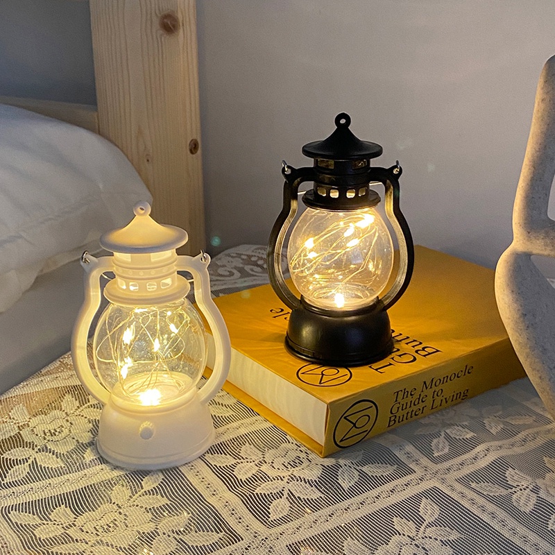 Retro Night Light Ornament Oil Lamp Energy-Saving Led Bulb Lampu Bedroom Lamp Ramadan Decoration Lampu Tidur