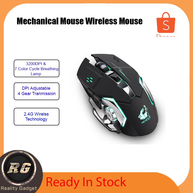 [ReadyStock] Tetikus Mekanikal Mechanical Gaming Mouse/ Mouse Wireless & Wired (Rechargeable