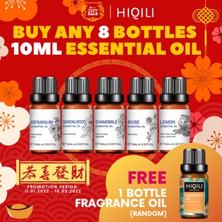 Malaysia Shipping HIQILI 10ML Essential Oil 100% Natural Plant Therapy Aromatherapy Diffuser Humidifier Massage Oil