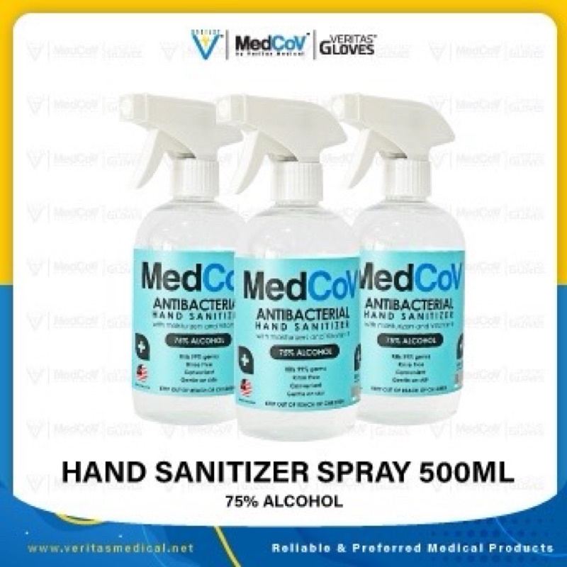 MEDCOV Antibacterial Hand Sanitizer Spray 500ML Shopee Malaysia
