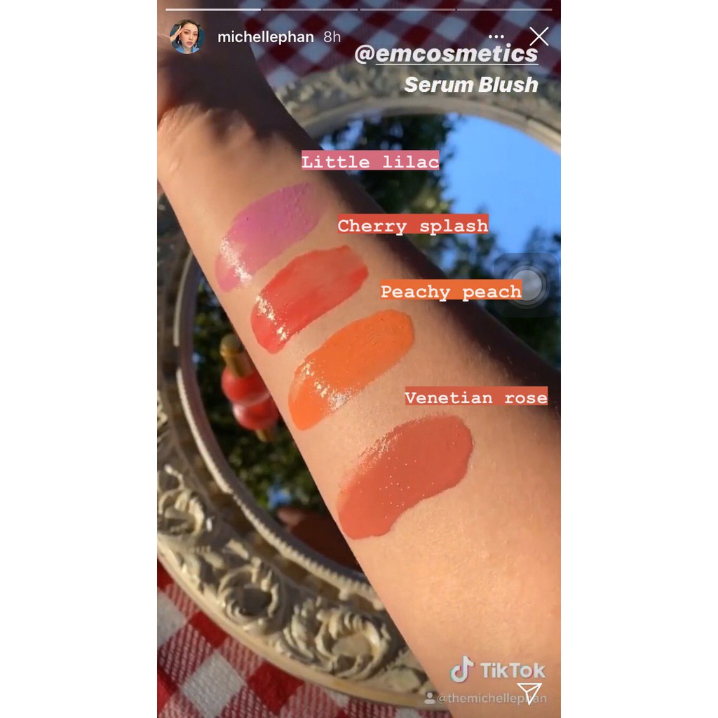 Em Cosmetics Serum Blush Vs Glossier Cloud Paint Comparison R