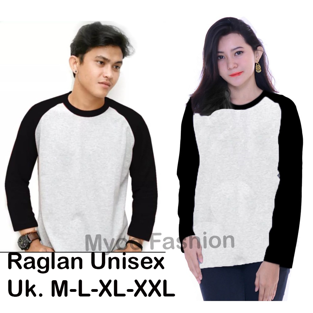 Myco Raglan T-shirt Light gray Misty M61 | LONG SLEEVES | PLAIN PLAIN