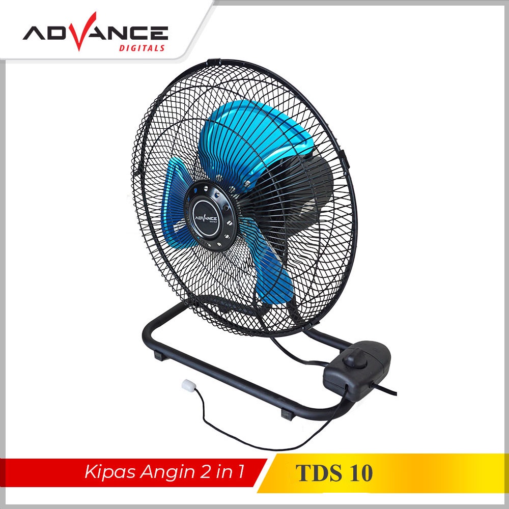 Advance TDS10 2IN1 Fan 10 Inch Table Wall Fan Energy Saving Strong Iron Tornado Fan with 1 Year Warranty