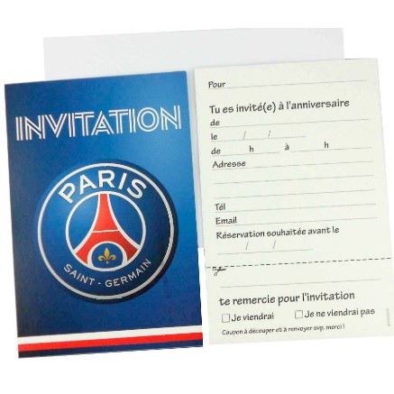 Paris Saint Germain Psg Limited Edition Party Invitations Card And Envelopes 6 Sets Shopee Malaysia