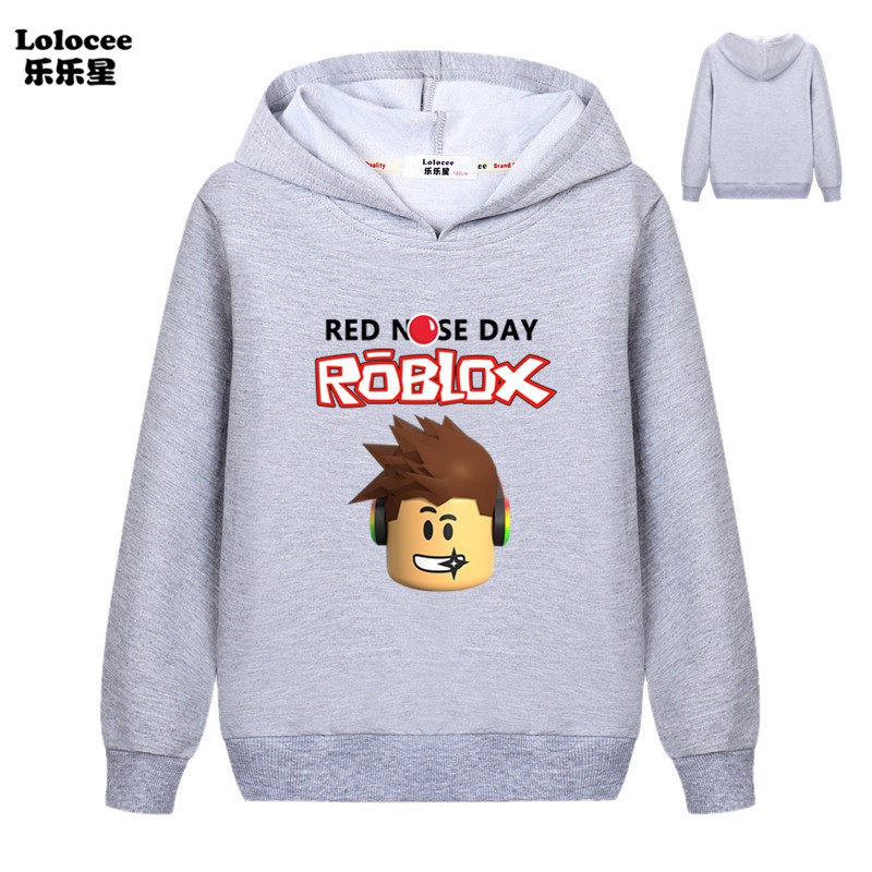 Roblox Boys Kids Long Sleeve Hooded Tops Pullover Hoodies Costume Basic Coat Children Sweatshirt Shopee Malaysia - red cardigan roblox