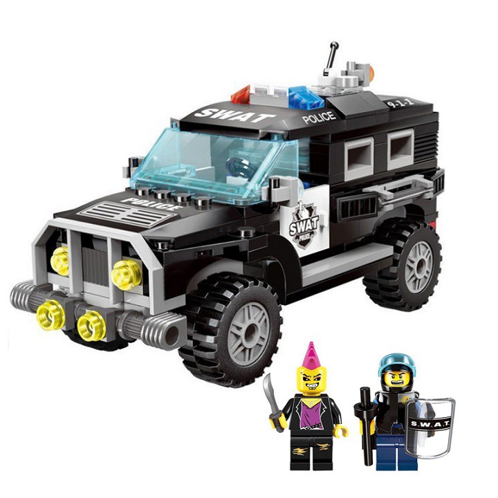 children police jeep