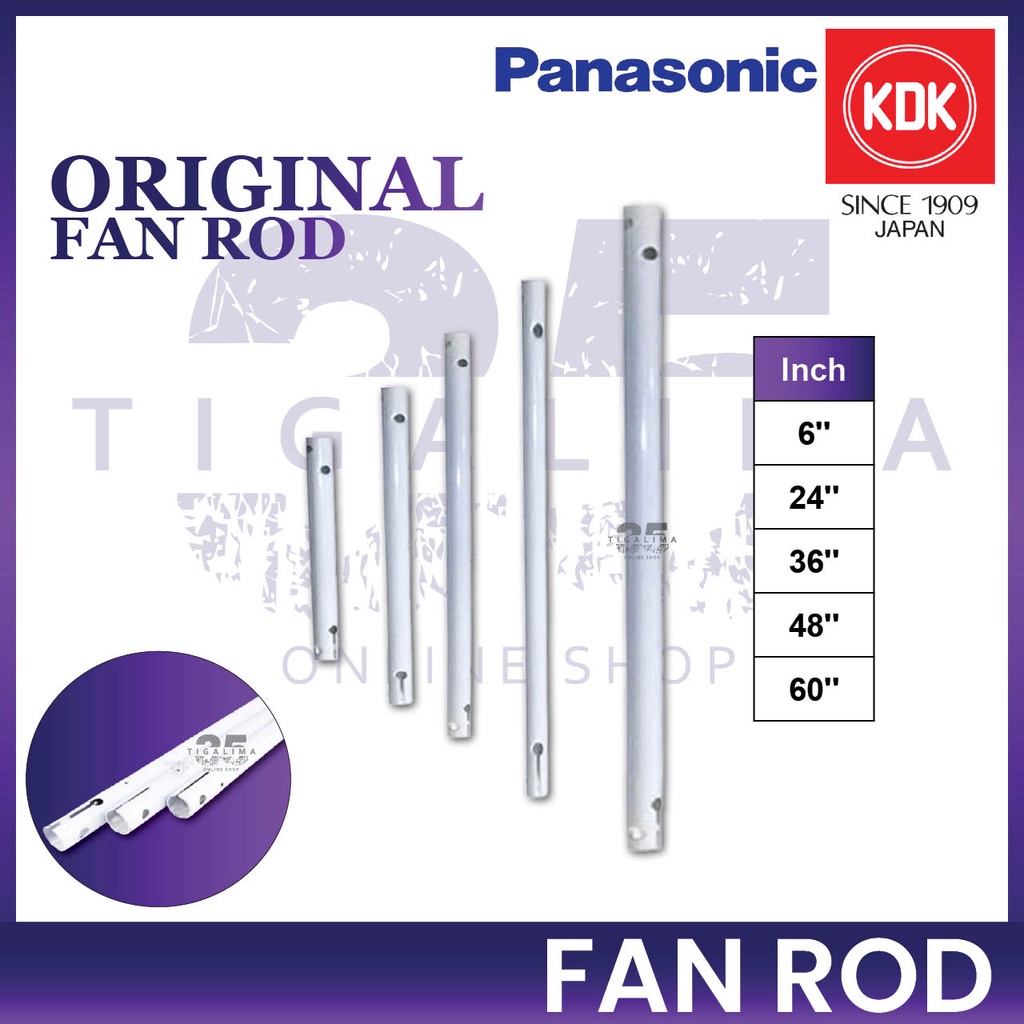 KDK Panasonic Fan Rod 6Inch 24Inch 36Inch 48Inch 60Inch Panasonic KDK