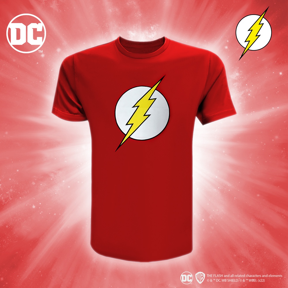 DC Comics The Flash 100% Cotton Emboss Man T Shirts Lelaki Baju Lelaki ...