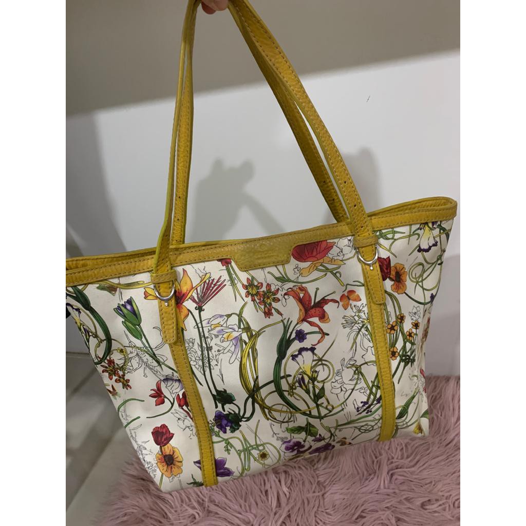 GUCCI Floral Tote Bag | Shopee Malaysia