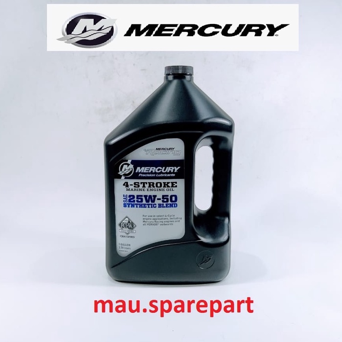 MERCURY 4 STROKE RACING ENGINE OIL SAE 25W50 3.78L [8M0078014