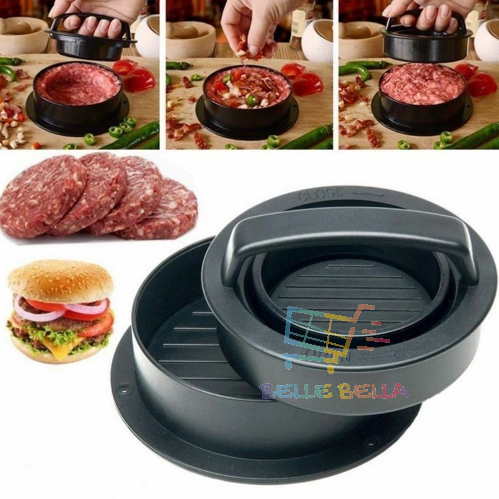 3 IN 1 BURGER PATTY PRESS MOLD STUFFED BEEF GRILL TORTILLA BREAD MAKER PEMBUAT DAGING HAMBURGER