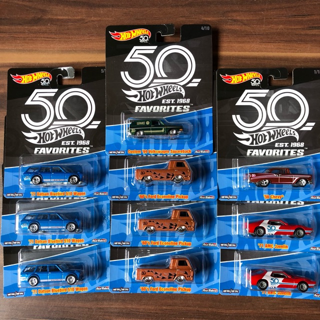 50 favorites hot wheels