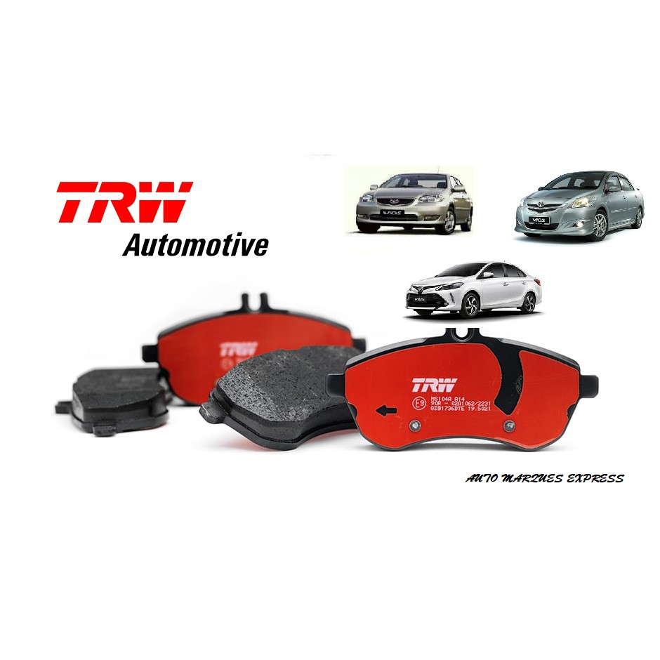 TRW DTEC Ceramic Front Rear Brake Pad for Vios J / E / G / TRD Spec
